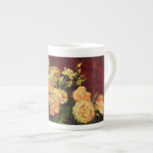 Tasse En Porcelaine Bowl avec Peonies et Roses, Vincent van Gogh.