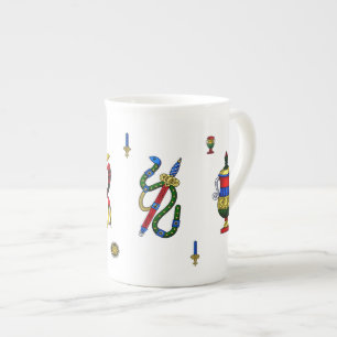 Tasse En Porcelaine Briscola Aces - Design de carte italien