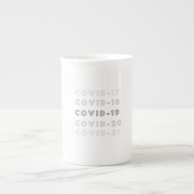 Tasse En Porcelaine c o v i d (Devant)