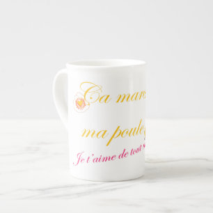 Tasse En Porcelaine ça marche ma poule-