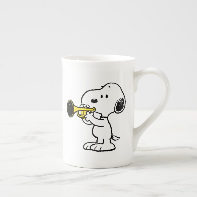 Tasse En Porcelaine cacahuètes | Joueur de trompette Snoopy (Droite)
