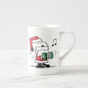 Tasse En Porcelaine cacahuètes   Snoopy Santa Claus Accordian