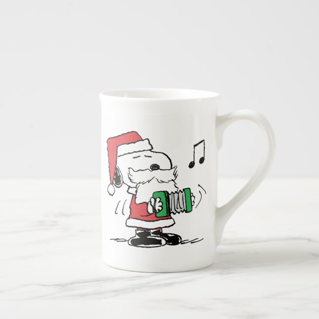 Tasse En Porcelaine cacahuètes | Snoopy Santa Claus Accordian (Droite)