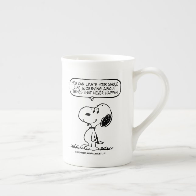 Tasse En Porcelaine cacahuètes | Snoopy Vous ne pouvez pas regarder to (Droite)