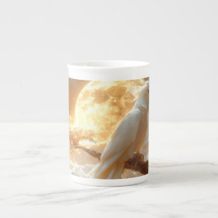 Tasse En Porcelaine Cacatoès Perroquet Paysage de Rêves Fantastiques