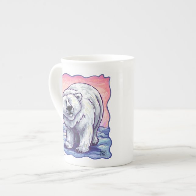 Tasse En Porcelaine Cadeaux et accessoires d'ours polaire (Devant gauche)