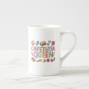 Tasse En Porcelaine Cafétéria Queen