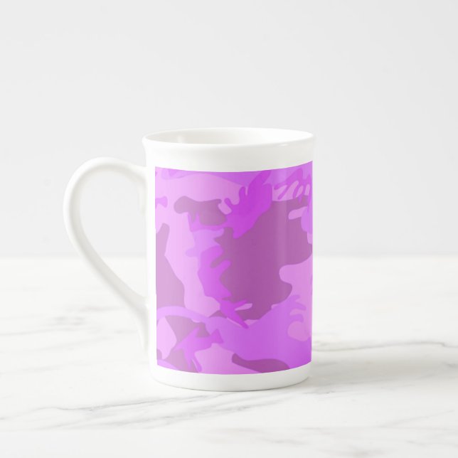 Tasse En Porcelaine Camouflage violet clair (Gauche)