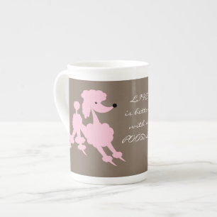 Tasse En Porcelaine Caniches roses