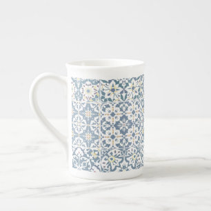 Tasse En Porcelaine Carreaux Méditerranéens, Marocains, Majolique, Azu