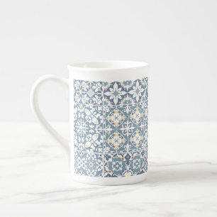 Tasse En Porcelaine Carreaux Méditerranéens, Marocains, Majolique, Azu
