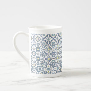 Tasse En Porcelaine Carreaux Méditerranéens, Marocains, Majolique, Azu