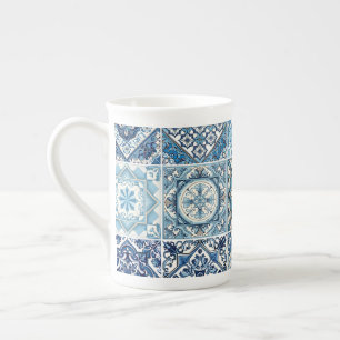 Tasse En Porcelaine Carrelage méditerranéen, Portugais, Azulejo, Majol