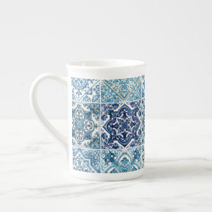 Tasse En Porcelaine Carrelage méditerranéen, Portugais, Azulejo, Majol