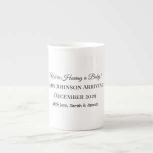 Tasse En Porcelaine Carte de déclaration personnalisée pour bébé