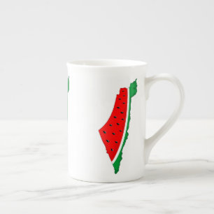 Tasse En Porcelaine Carte de Palestine Watermelon Symbole de la libert
