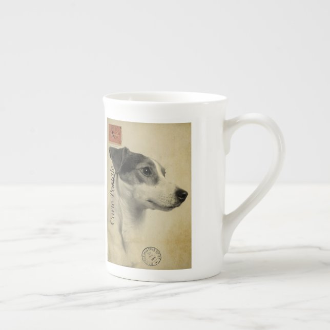 Tasse En Porcelaine Carte postale de cru de Jack Russell (Droite)
