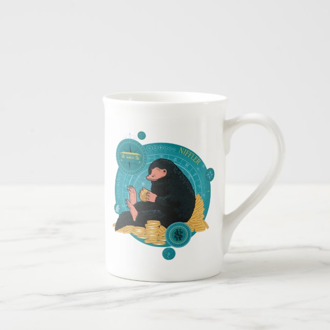 Tasse En Porcelaine Carton NIFFLER™ Avec Pièces D'Or (Droite)