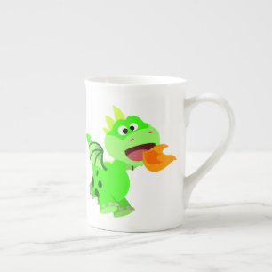 Tasse En Porcelaine Cartoon Bébé Dragon Bébé à crache feu mignon