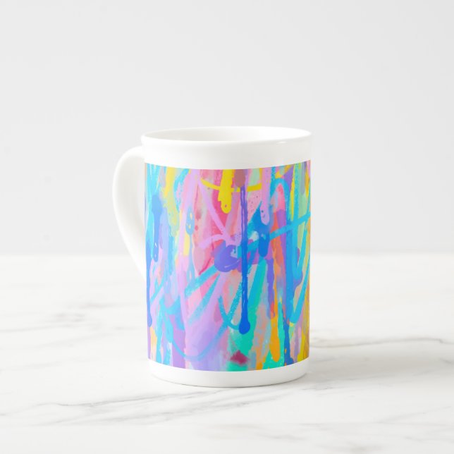 Tasse En Porcelaine Cascade vibrante (Devant gauche)