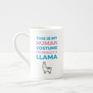 Tasse En Porcelaine Ceci est mon costume d'humain - Édition Lama I