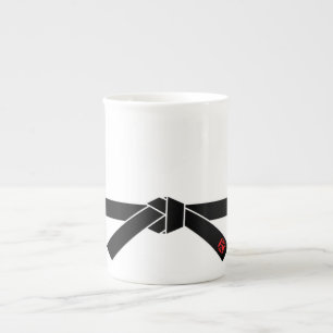 Tasse En Porcelaine Ceinture noire, 黒帯 d'arts martiaux, 武道