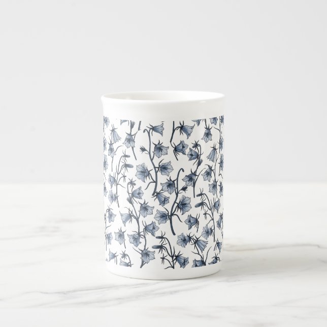 Tasse En Porcelaine Cellules bleues, Cloches, Bellflowers (Devant)