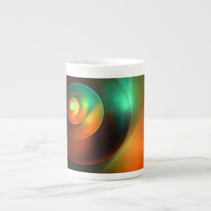 Tasse En Porcelaine Cercles colorés Motif d'art Abstrait moderne #18