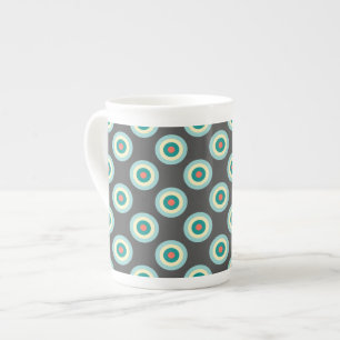Tasse En Porcelaine Cercles mixtes gris par Shirley Taylor