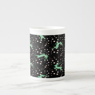 Tasse En Porcelaine Cerf de Noël Étoile Motif Hivernal 