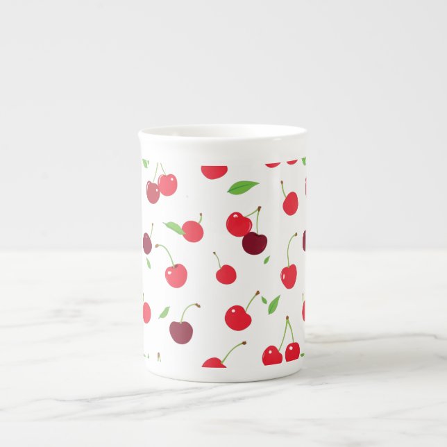 Tasse En Porcelaine Cerise 4 (Devant)