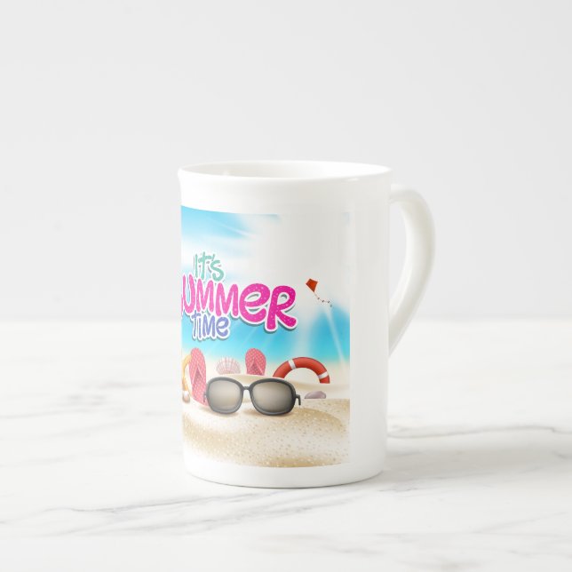 Tasse En Porcelaine C'est l'été (Devant droit)