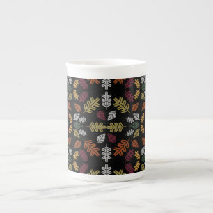 Tasse En Porcelaine Changement saisonnier Chute de feuilles en automne