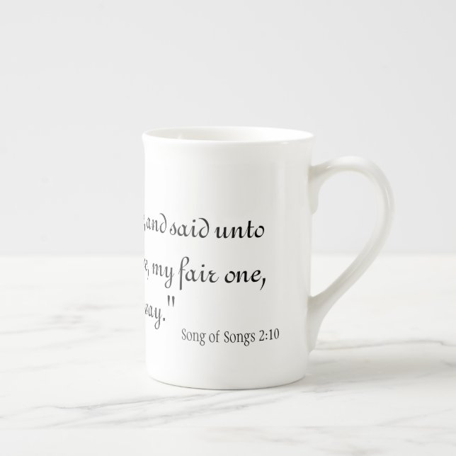 Tasse En Porcelaine Chanson des chansons 2:10 (Droite)