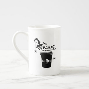 Tasse En Porcelaine Chapeau de sorcière noir mignon et drôle sans café