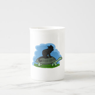 Tasse En Porcelaine Chat Et Tortue