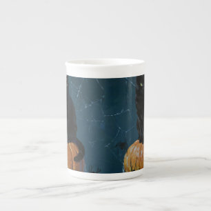 Tasse En Porcelaine Chat Noir