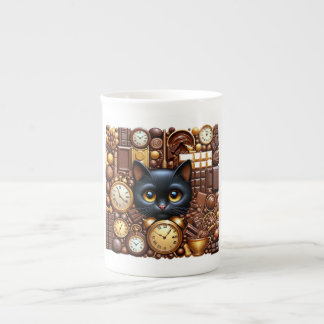 Tasse En Porcelaine chat noir