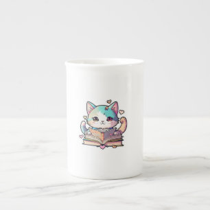 Tasse En Porcelaine chats mignons Livres de design extraordinaire par