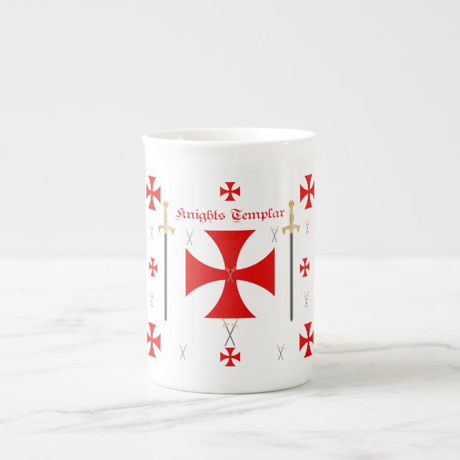 Tasse En Porcelaine Chevaliers Templar (Devant)