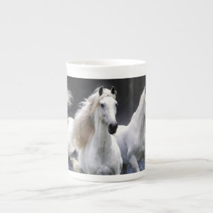 Tasse En Porcelaine Chevaux à lancer l'oreiller