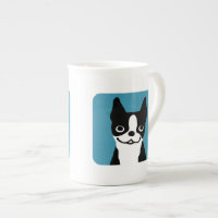 Chien caricature du gentil Boston Terrier