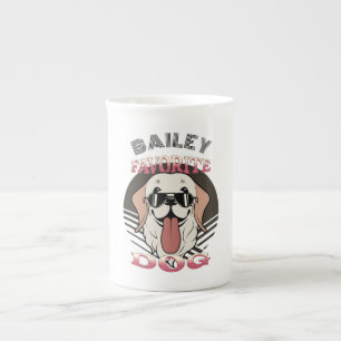 Tasse En Porcelaine Chien favori, drôle mignon chien maman/papa Person