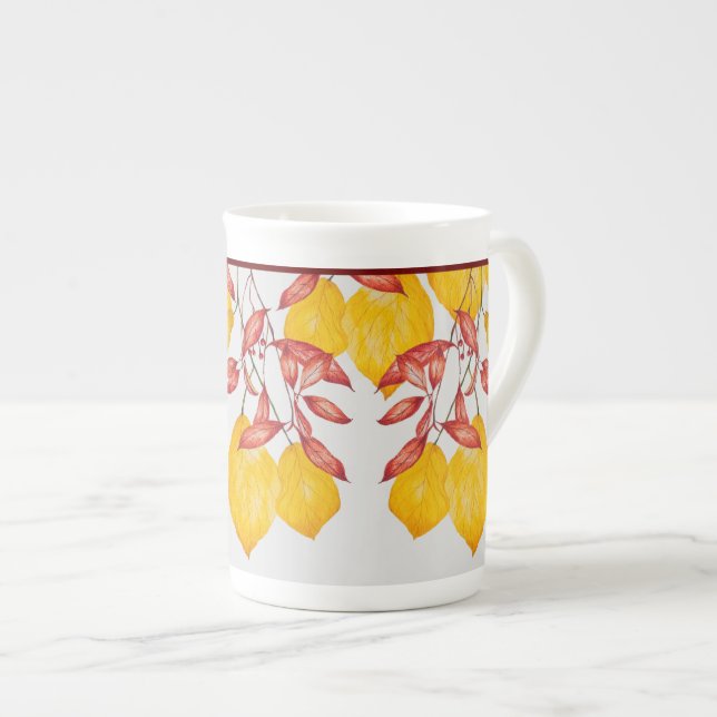 Tasse En Porcelaine Chili & Turmeric sur une boule de Chine osseuse (Devant droit)