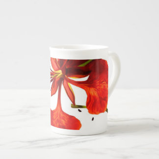 Tasse En Porcelaine Chine de l'os de muscade Royal Poinciana