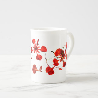 Tasse En Porcelaine Chine de l'os de muscade Royal Poinciana