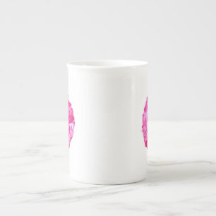 Tasse En Porcelaine Chine d'os rose chaud