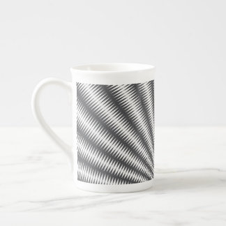 Tasse En Porcelaine Chine osseuse - Design géométrique noir et blanc