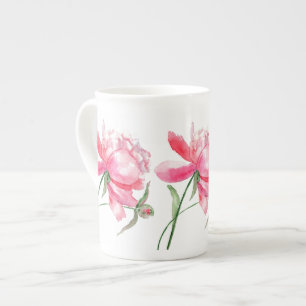 Tasse En Porcelaine Chine rose Peony Musique Coupe