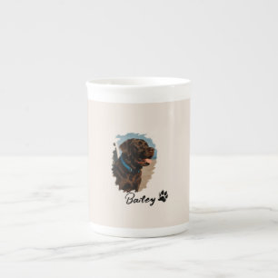 Tasse En Porcelaine Chocolat mignon Labrador Chien - Bailey   Cadeau p